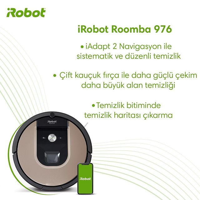 Verimli  bir robot süpürgeye sahip olmak için Roomba 976’yı daha yakından keşfedin.

#iRobot #Roomba976 #RobotSüpürge