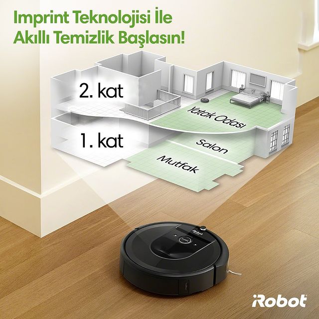 Imprint teknolojisine sahip Roomba i7+, evinizin haritasını çıkartır ve oda seçimi yaparak temizlik imkanı sağlar. 🤖⏱💚

#iRobot #Roombai7Plus #RobotSüpürge