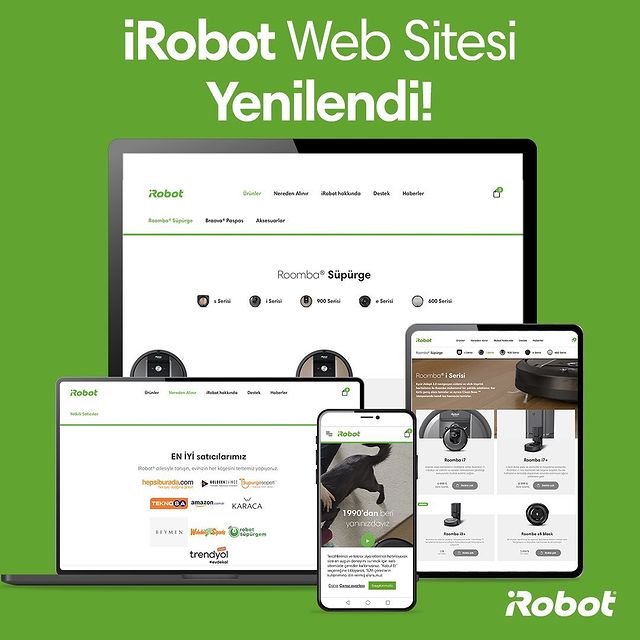 iRobot web sitesi yenilendi.
Yenilenen web sitemizde roomba robot süpürgelerin özelliklerine göz atabilir, iRobot hakkında bilgi sahibi olabilirsiniz.👨🏻‍💻🤖
Link profilde. 👆🏻💚