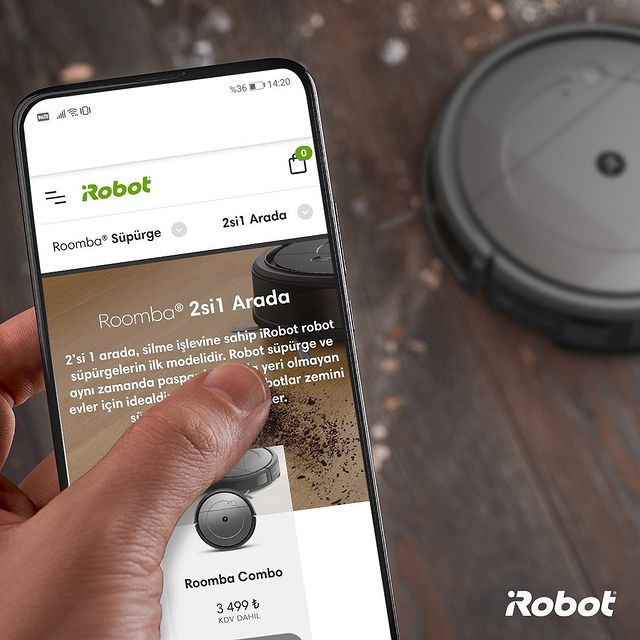 Hem süpürme hem silme yapan Roomba Combo’yu daha yakından keşfet!
Link profilde. 👆🏻💚

#iRobot #RoombaCombo #iRobot #RobotSüpürge #2si1Arada