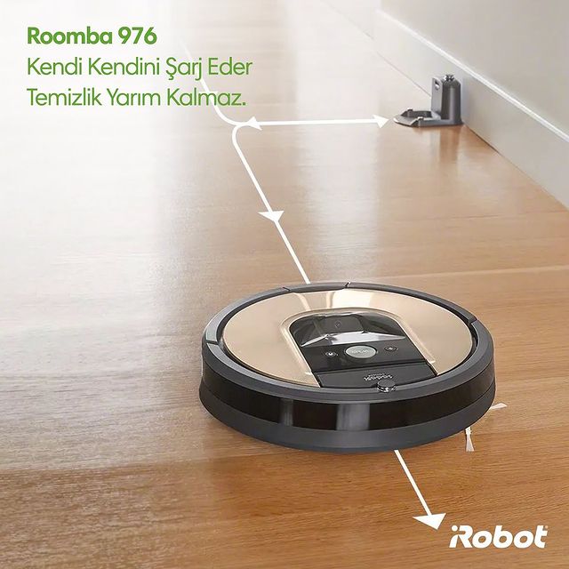 Temizlik sırasında şarjın azaldığı durumda istasyonuna dönen Roomba 976, temizlik süresince yetecek kadar kendini şarj eder ve kaldığı yerden temizliğe devam eder.💚🤖

#iRobot #Roomba #RobotSüpürge #iRobotRoomba976