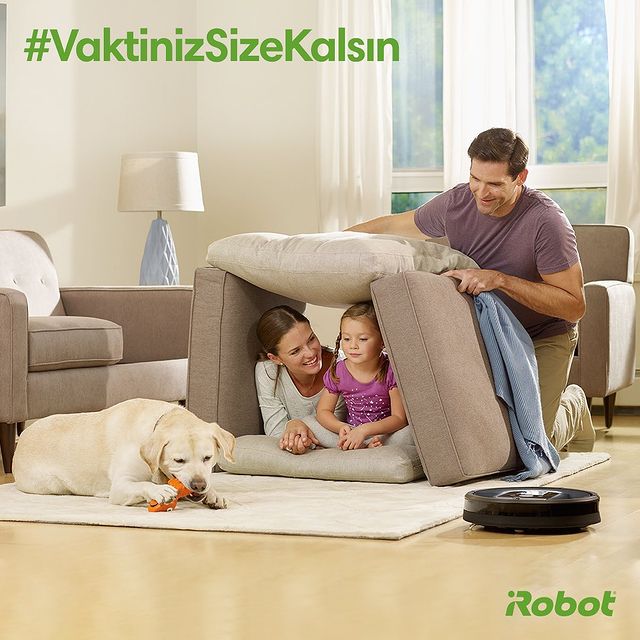 Evde ailenize zaman yaratıp keyifli vakit geçirmenin yolu #Roomba’dan geçiyor…. 
Siz ailenizle eğlenmeye odaklanın Roomba evinizin temizliğini halletsin. 

#iRobot #Roomba #AkıllıRobotSüpürge  #VaktinizSizeKalsın