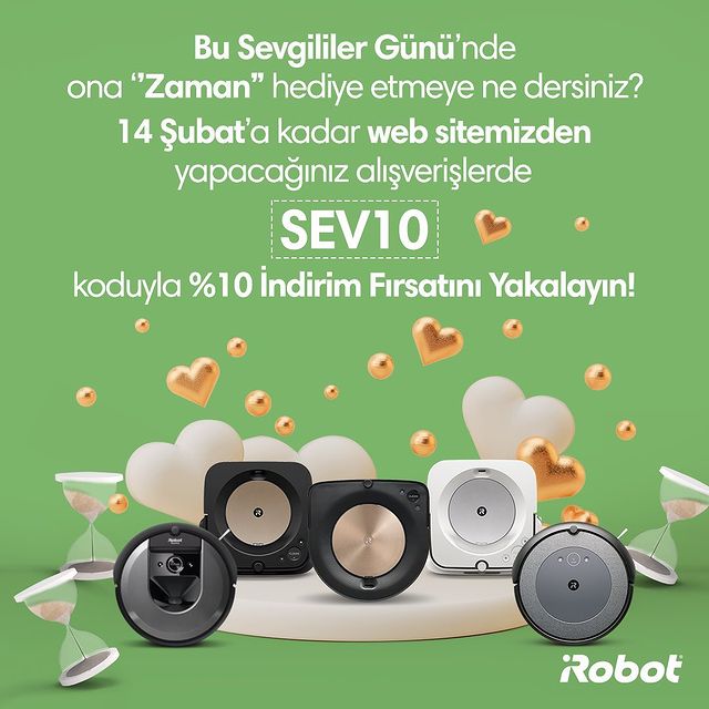 iRobot ile sevdiklerinize “Zaman” hediye edin!
Profildeki linkten tüm Roomba®️ ve Braava®️ modellerinde 14 Şubat’a kadar geçerli “SEV10” kodu ile %10 indirim fırsatını kaçırma.

#SevgililerGünü #iRobot #Roomba #RoombaRobotSüpürge #AkıllıRobotSüpürge #BraavaRobotPaspas #ZamanSizin