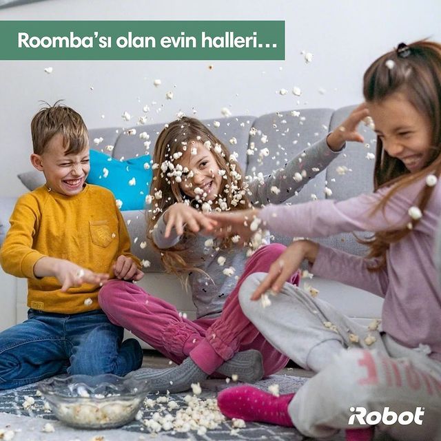 Roomba’sı olan evlerde özgürce oynamayı, kirletmeyi seven çocuklar eğlencenin tadını çıkarıyor.

#iRobot #Roomba #Braava #VaktinizSizeKalsın
