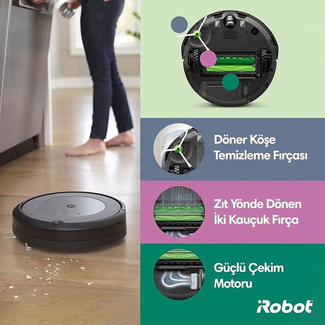 En gelişmiş Aeroforce 3 Aşamalı Temizleme Sistemiyle çalışan Roomba i3 ve i3+ ile evinizin temizliğini kusursuz kılın.

#Roomba #iRobot #Roombai3 #Roombai3Plus #RobotSüpürge