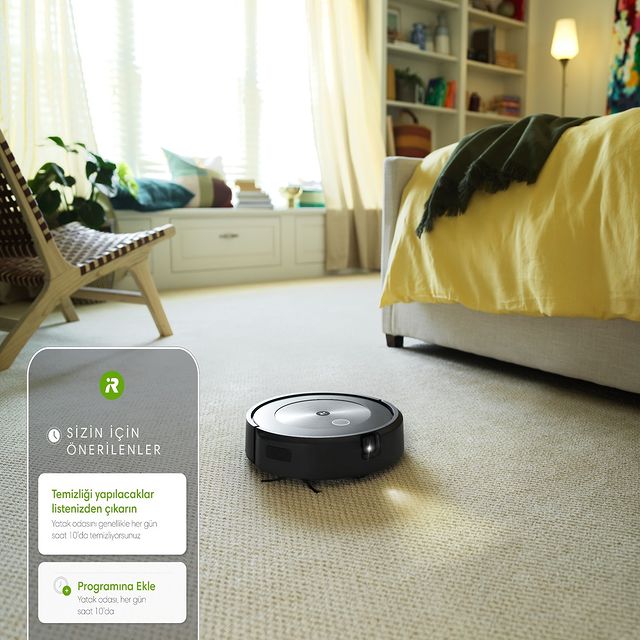Yeni #Roomba j7 robot süpürgeyi Imprint Akıllı Haritalama teknolojisi ile oda ve alan seçimi yaparak istediğiniz alanlara yönlendirebilir, oda ve alan bazlı temizlik rutinleri oluşturabilirsiniz.

#iRobot #Roombaj7 #AkıllıRobotSüpürge #AkıllıHaritalama #ZamanSizin