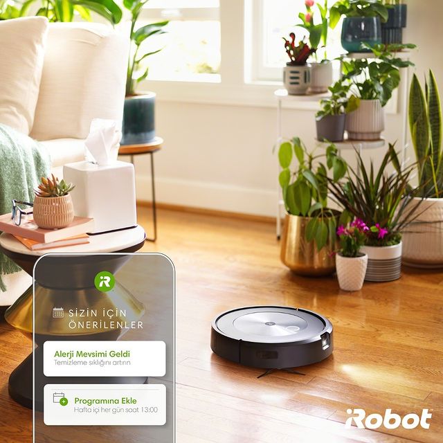 #Roomba j7 & j7+ Akıllı Robot Süpürge, alerji mevsimlerinde sizi bilgilendirerek temizlik önerileri sunuyor ve kusursuz bir temizlik vadediyor.

#iRobot #Roombaj7 #Roombaj7+ #Roombai7 #Roombai7+ #Roombai3 #Roombai3+ #Roombas9+ #AkıllıRobotSüpürge #TemizlikÖnerileri #Zamansizin